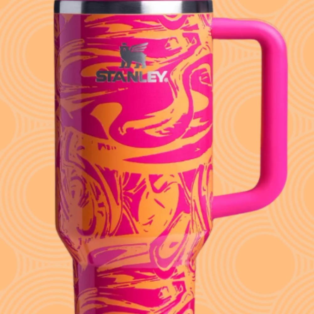 Stanley Pink and Orange Travel Mug
